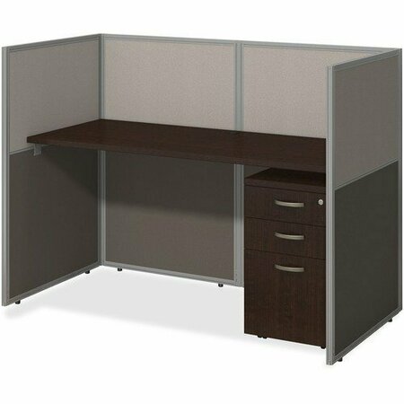 BUSH BUSINESS FURNITURE Desk, w/Pedestal/Panels, Closed, 61inx30-1/2inx45in, Mocha Cherry BSHEOD260SMR03K